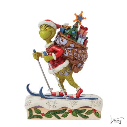 Disney Jim Shore Statuina Grinch sugli sci