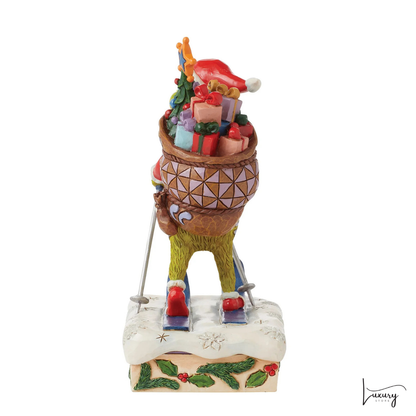 Disney Jim Shore Statuina Grinch sugli sci