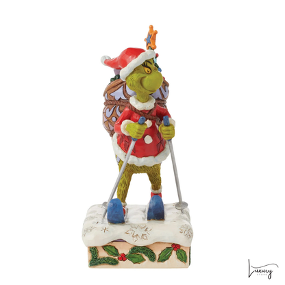 Disney Jim Shore Statuina Grinch sugli sci