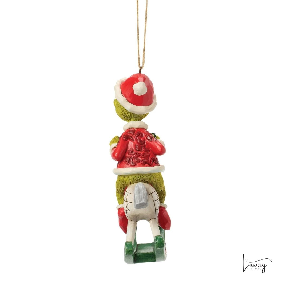 Disney Jim Shore Addobbo Grinch  con cavalluccio a dondolo