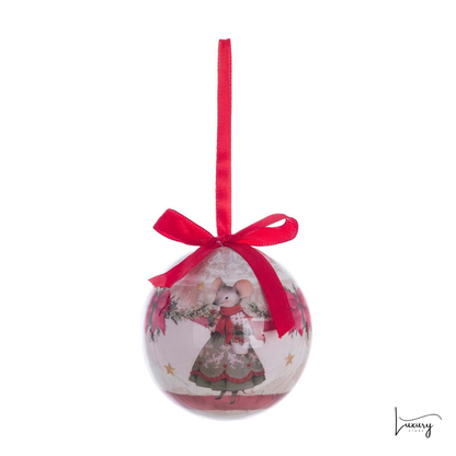 Blanc Mariclo' Scatola esagonale con 14 decori Favola di natale Collection