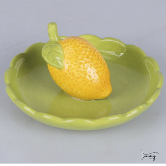 Villa D'este Fruit and Spice Piatto Verde con Limone