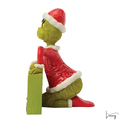 Disney Jim Shore Statuina Grinch con insegna girevole