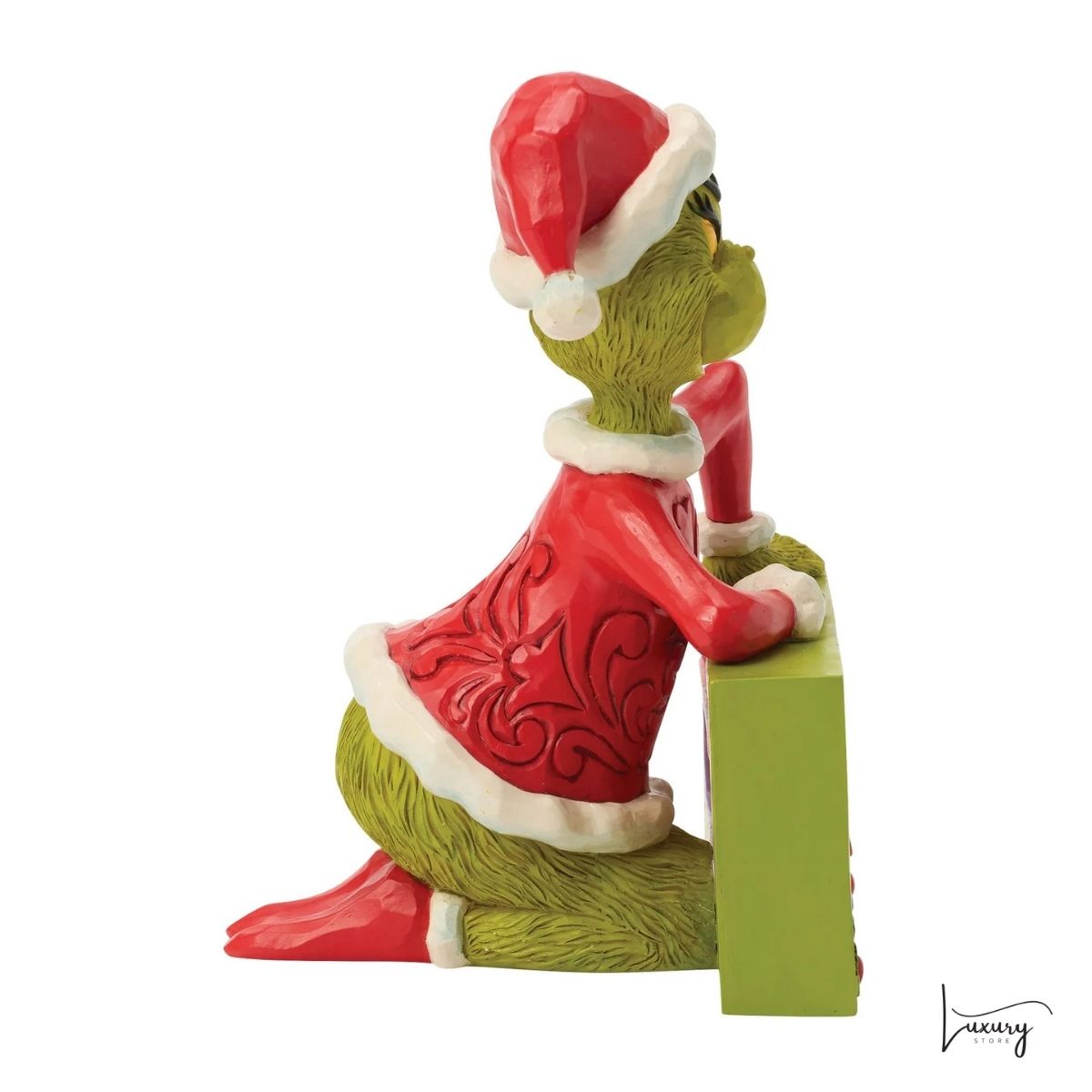 Disney Jim Shore Statuina Grinch con insegna girevole