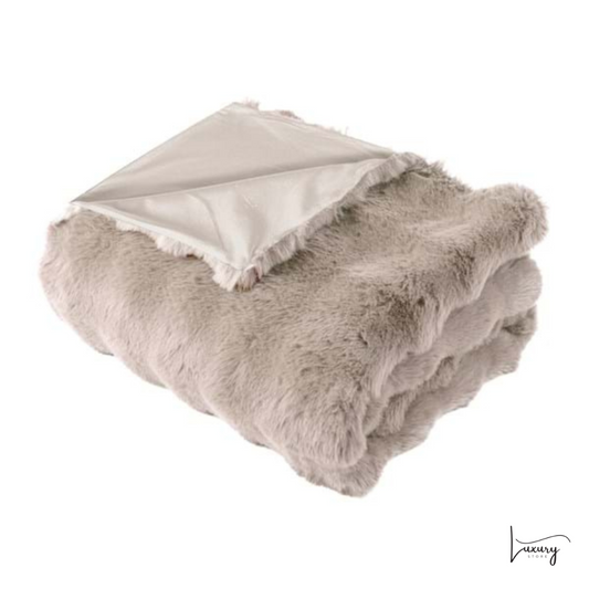 Blanc Mariclò Plaid in ecopelliccia Avorio Chalet Collection