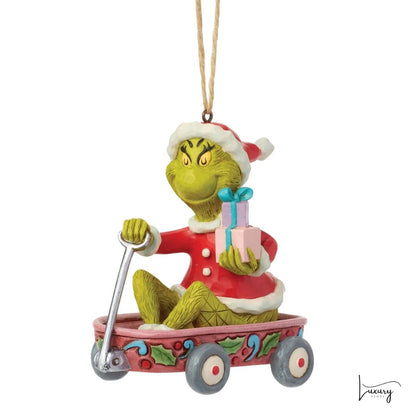 Disney Jim Shore Addobbo Grinch  con carretto dei regali