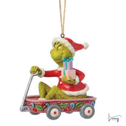 Disney Jim Shore Addobbo Grinch  con carretto dei regali