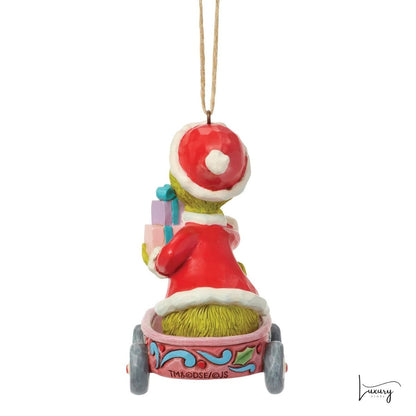 Disney Jim Shore Addobbo Grinch  con carretto dei regali