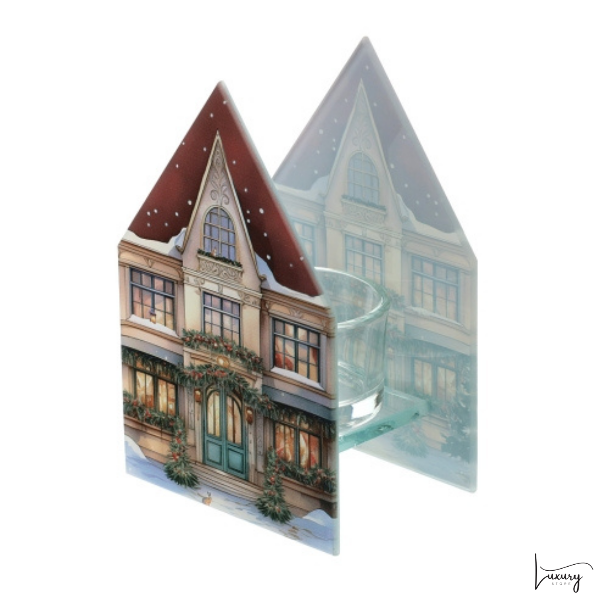 Hervit  Porta tealight in vetro Cottage