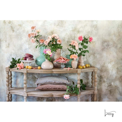 Blanc Mariclo' Vaso in metallo Tortora H. 20 Carmen Collection