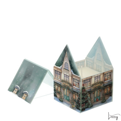 Hervit  Contenitore con candela in vetro Cottage