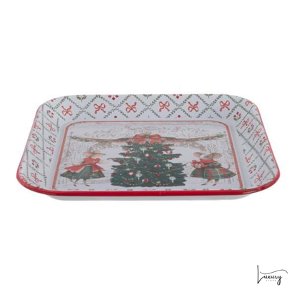 Blanc Mariclo' Vassoio quadrato Favola di Natale Collection
