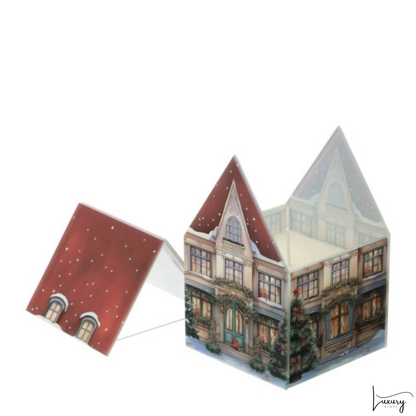 Hervit  Contenitore con candela in vetro Cottage