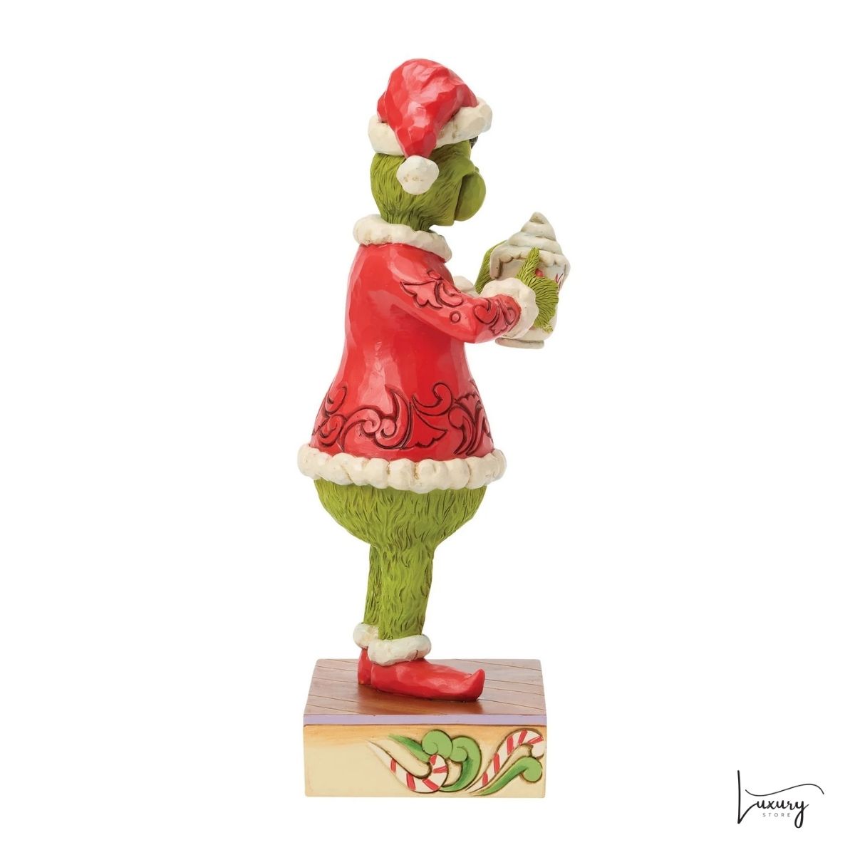 Disney Jim Shore Statuina Grinch con tazza HOT CHOCOLATE