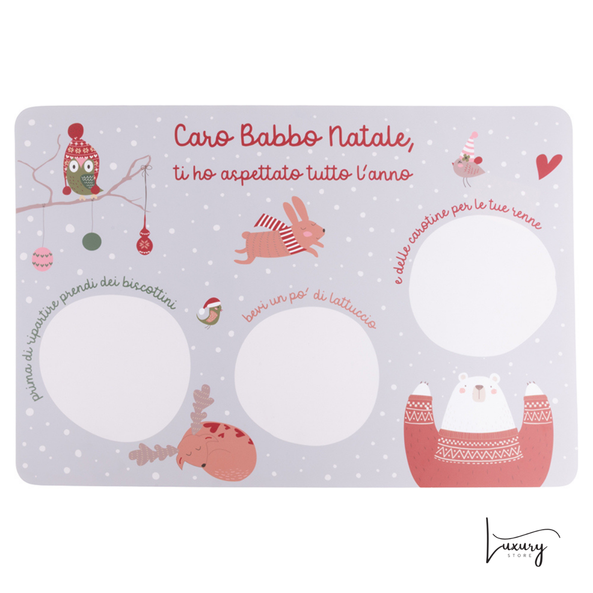 Villa d'este  Xmas Tovaglietta  Babbo Natale