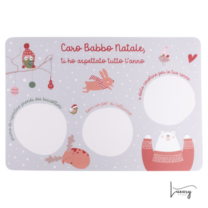 Villa d'este  Xmas Tovaglietta  Babbo Natale