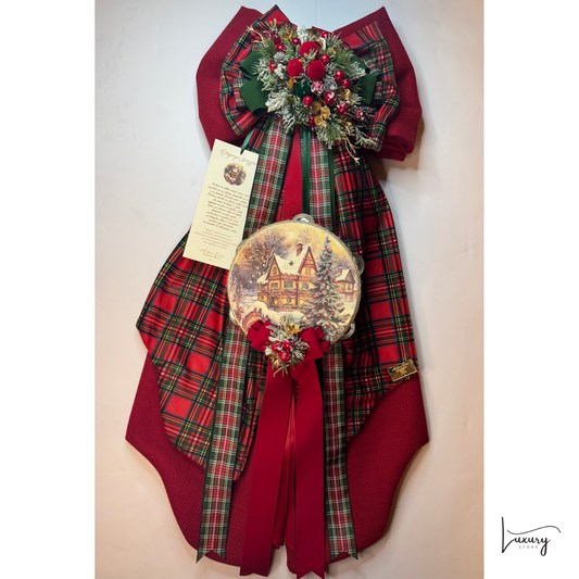 Madame Fioccò Fiocco Eleganza scozzese con tamburello h.80 cm