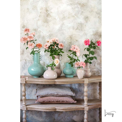Blanc Mariclo' Vaso in metallo Turchese H. 20 Carmen Collection