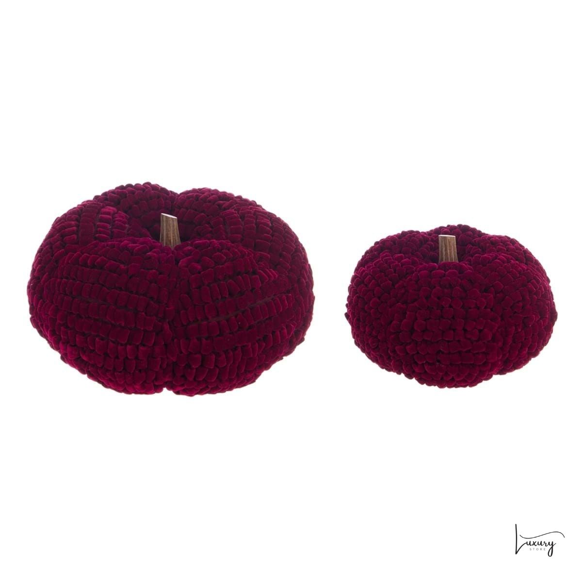 Blanc Mariclò Set 2 Zucche Bordeaux Collezione Zucche di Sogno