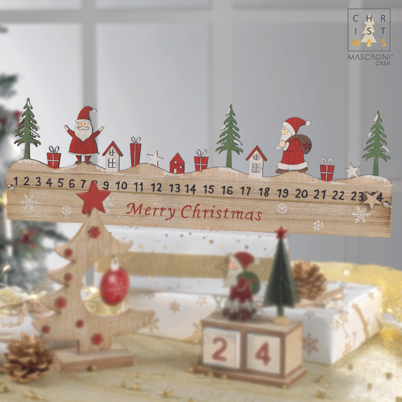 Mascagni calendario dell' avvento in legno