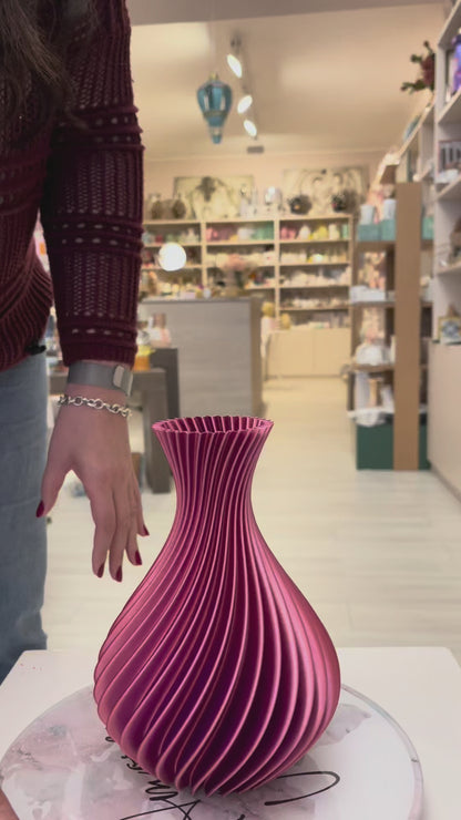 Melaverde Vaso Spirale Viola Bicolor H. 26 CM