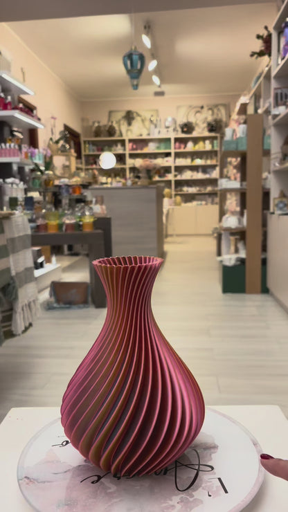Melaverde Vaso Spirale Diamante H. 26 CM